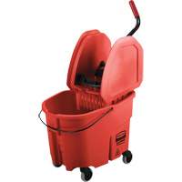 WaveBrake&reg; Mop Bucket & Wringer Combo Pack, Down Press, 8.75 US Gal.(35 Quart), Red St. Lawrence Industrial & Safety Supply