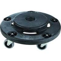 Brute&reg; Quiet Dolly, Polyethylene, Black, Fits: 26-1/2" Dia. St. Lawrence Industrial & Safety Supply