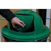 Drum Waste Disposal Top, Dome Lid, Metal, Fits Container Size: 23-1/2" Dia. St. Lawrence Industrial & Safety Supply