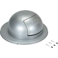 Drum Waste Disposal Top, Dome Lid, Metal, Fits Container Size: 23-1/2" Dia. St. Lawrence Industrial & Safety Supply