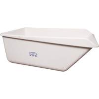 Angled Dump Tub, Plastic, White St. Lawrence Industrial & Safety Supply