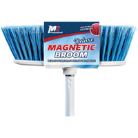Flat Magnetic Indoor Broom with Handle, 48" Long St. Lawrence Industrial & Safety Supply