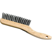 Shoe Handle Scratch Brush, Steel, 4 x 16 Wire Rows, 9-3/4" Long St. Lawrence Industrial & Safety Supply