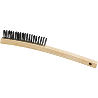 Scratch Brush, Steel, 3 x 19 Wire Rows, 13-3/4" Long St. Lawrence Industrial & Safety Supply