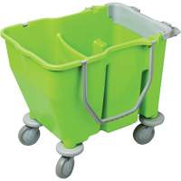 Double Mop Bucket with Wringer, 3.75 US Gal. (60 qt.) Capacity, Green St. Lawrence Industrial & Safety Supply