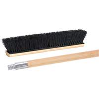 Push Broom with Metal-Threaded Handle, 24", Medium, Tampico Bristles St. Lawrence Industrial & Safety Supply