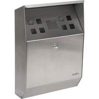 Cendrier, Montage mural, Acier inoxydable, Capacit&eacute; 1.6 Litres, Hauteur 13-4/5" St. Lawrence Industrial & Safety Supply