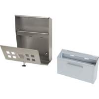 Cendrier, Montage mural, Acier inoxydable, Capacit&eacute; 1.6 Litres, Hauteur 13-4/5" St. Lawrence Industrial & Safety Supply