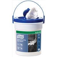Lingettes humides nettoyantes pour les mains en seau, 58 lingettes, 10-3/5" x 10-3/5" St. Lawrence Industrial & Safety Supply