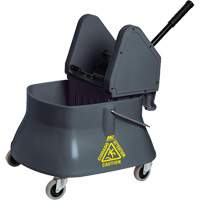 Champ Mop Bucket & Wringer, Down Press, 6.5 US Gal. (26 Quart)/7.5 US Gal. (30 Quarts), Grey St. Lawrence Industrial & Safety Supply