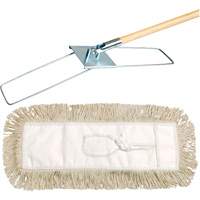 Break-Ezy Dust Mop System, Tie-On Style, Cotton, 48" L x 3-1/2" W St. Lawrence Industrial & Safety Supply
