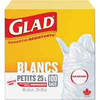 Small 25L Unscented Garbage Bags, Regular, 20" W x 20" L, White St. Lawrence Industrial & Safety Supply