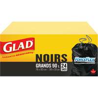 Sacs &agrave; ordures 90 L, R&eacute;gulier, 30" la x 33" lo, Noir St. Lawrence Industrial & Safety Supply