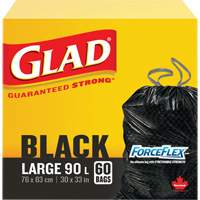 Sacs &agrave; ordures 90 L, R&eacute;gulier, 30" la x 33" lo, Noir St. Lawrence Industrial & Safety Supply