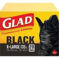 Sacs &agrave; ordures 135 L, R&eacute;gulier, 31" la x 42" lo, Noir St. Lawrence Industrial & Safety Supply
