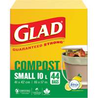 Petits sacs de compostage, R&eacute;gulier, 17" lo x 16" la, Brun, Capacit&eacute; de 10 L (3 gal.) St. Lawrence Industrial & Safety Supply