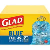 Sacs de recyclage 45 L, R&eacute;gulier, 24" la x 28" lo, Bleu St. Lawrence Industrial & Safety Supply