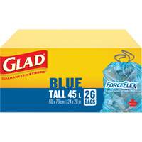 Sacs de recyclage 45 L, R&eacute;gulier, 24" la x 28" lo, Bleu St. Lawrence Industrial & Safety Supply