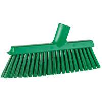 Dustpan Broom with Angled Thread, Medium Bristles, 10", Polyester, Green St. Lawrence Industrial & Safety Supply
