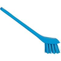 Brosse avec rebord grattoir, Soies Ferme, Longueur de 6", Bleu St. Lawrence Industrial & Safety Supply