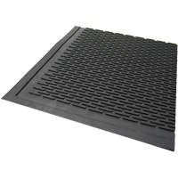 Tapis dext&eacute;rieur, Caoutchouc, Grattoir Type, Motif Plein, 3' x 5', Noir St. Lawrence Industrial & Safety Supply