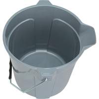 Round Bucket with Pouring Spout, 2.64 US Gal. (10.57 qt.) Capacity, Grey St. Lawrence Industrial & Safety Supply