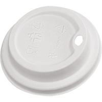 Couvercles &agrave; boire en d&ocirc;me blanc compostables St. Lawrence Industrial & Safety Supply