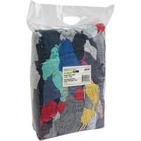 Chiffons fabriqu&eacute;s &agrave; partir de mat&eacute;riaux recycl&eacute;s, Coton, M&eacute;lange de couleurs, 10 lb St. Lawrence Industrial & Safety Supply