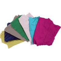 Chiffons fabriqu&eacute;s &agrave; partir de mat&eacute;riaux recycl&eacute;s, Coton, M&eacute;lange de couleurs, 10 lb St. Lawrence Industrial & Safety Supply