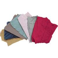 Chiffons fabriqu&eacute;s &agrave; partir de mat&eacute;riaux recycl&eacute;s, Molleton, M&eacute;lange de couleurs, 10 lb St. Lawrence Industrial & Safety Supply