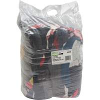 Chiffons fabriqu&eacute;s &agrave; partir de mat&eacute;riaux recycl&eacute;s, Molleton, M&eacute;lange de couleurs, 25 lb St. Lawrence Industrial & Safety Supply