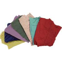 Chiffons fabriqu&eacute;s &agrave; partir de mat&eacute;riaux recycl&eacute;s, Molleton, M&eacute;lange de couleurs, 25 lb St. Lawrence Industrial & Safety Supply