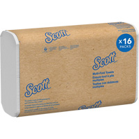 Scott&reg; 100% Recycled Fiber Multifold Paper Towels, 1 Ply, 9-2/5" L x 9-1/5" W, 250 /Pack St. Lawrence Industrial & Safety Supply
