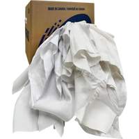 Recycled Wiping Rags, Cotton, White, 10 lbs. St. Lawrence Industrial & Safety Supply