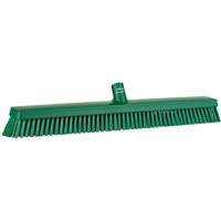 Heavy-Duty Push Broom, Fine/Stiff Bristles, 24", Green St. Lawrence Industrial & Safety Supply