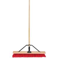Push Broom with Braced Handle, 24", Medium, PVC Bristles St. Lawrence Industrial & Safety Supply