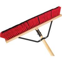 Push Broom with Braced Handle, 24", Medium, PVC Bristles St. Lawrence Industrial & Safety Supply