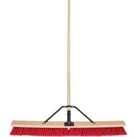 Push Broom with Braced Handle, 36", Medium, PVC Bristles St. Lawrence Industrial & Safety Supply
