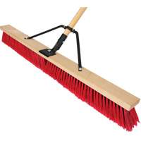 Push Broom with Braced Handle, 36", Medium, PVC Bristles St. Lawrence Industrial & Safety Supply