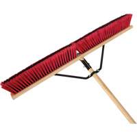 Push Broom with Braced Handle, 36", Medium, PVC Bristles St. Lawrence Industrial & Safety Supply