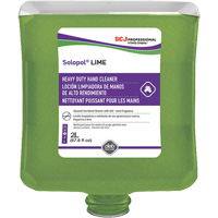 Savon de puissance moyenne pour les mains Solopol, Pierre ponce, 2 L, Cartouche en plastique, Lime St. Lawrence Industrial & Safety Supply