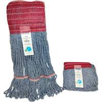 Wide-Band Mop Head, Antimicrobial/Floor Finishing/Specialty, Cotton/Rayon/Synthetic, Loop Style St. Lawrence Industrial & Safety Supply