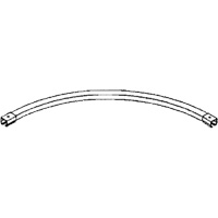 90° Curved Curtain Partition Track with Splicers, 3' L St. Lawrence Industrial & Safety Supply