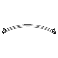 Beam Mounted 90° Curved Curtain Partition Track, 3' L St. Lawrence Industrial & Safety Supply