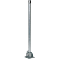 Butoirs repliables, Acier, 42" h x 1-3/4" la, Argent St. Lawrence Industrial & Safety Supply