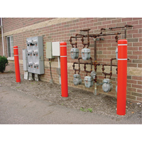 Capuchons en polyethylene pour borne de protection, 6-5/8" dia. x 52" l, Rouge St. Lawrence Industrial & Safety Supply