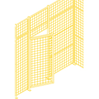 Wire Mesh Partition Components - Swing Doors, 3' W x 7' H St. Lawrence Industrial & Safety Supply