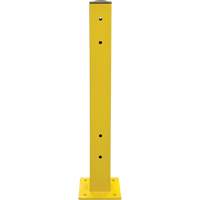 Double Guard Rail Post, Steel, 5" L x 44" H, Safety Yellow St. Lawrence Industrial & Safety Supply