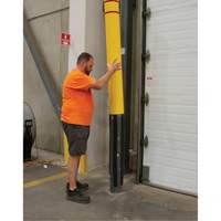 Polyethylene Bollard Cover, 4-1/2" Dia. x 52" L, Red/Yellow St. Lawrence Industrial & Safety Supply