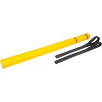 Capuchon en poly&eacute;thyl&egrave;ne pour borne de protection, 4-1/2" dia. x 64" l, Rouge/Jaune St. Lawrence Industrial & Safety Supply